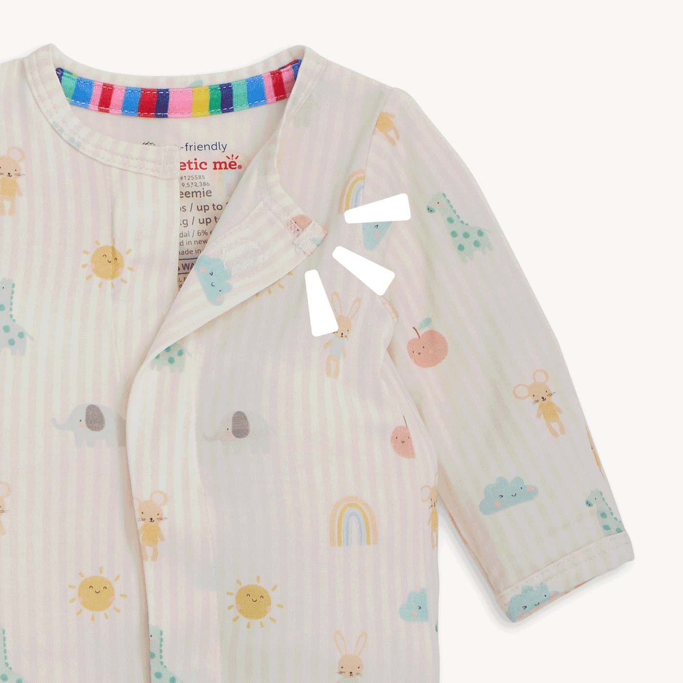Magnetic Me Footie | Lullaby Sky Pink