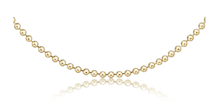 15" Choker Classic Beaded Chain - Gold