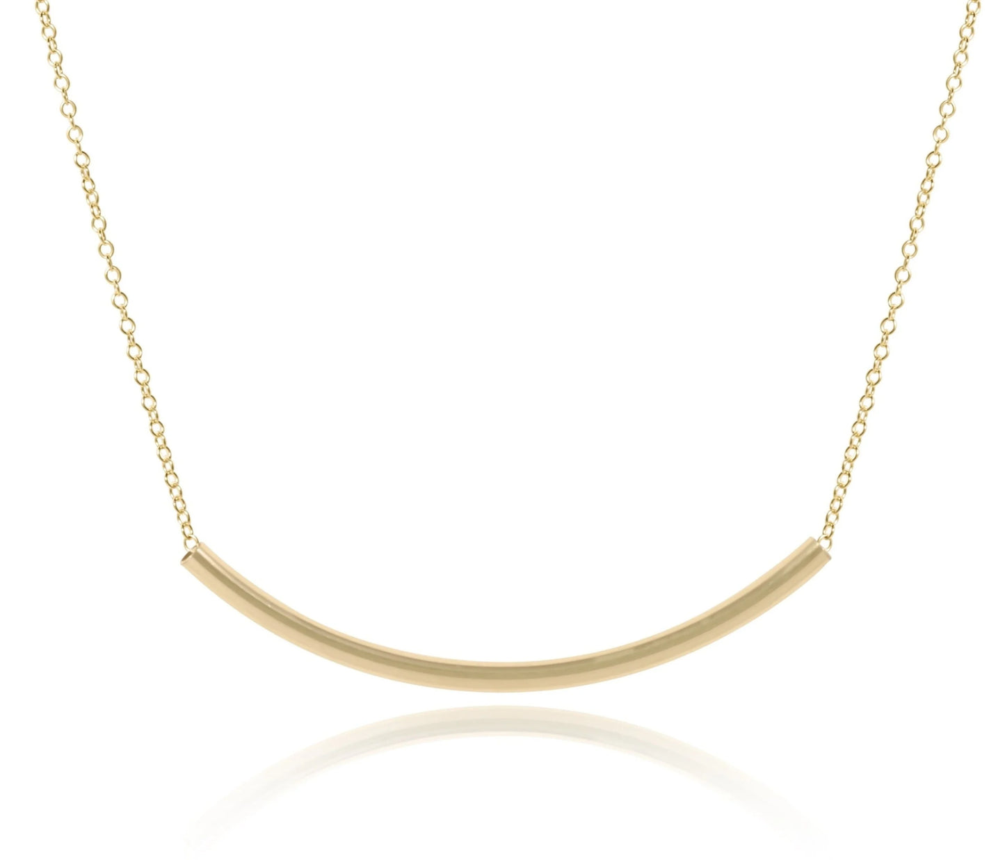 16" Necklace Gold - Bliss Bar Smooth