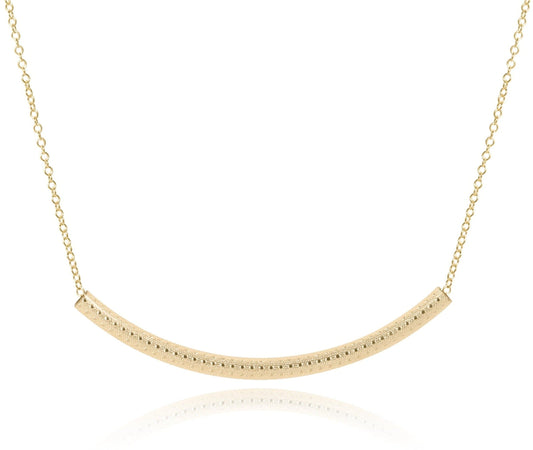 16" Necklace Gold | Bliss Bar Textured Gold
