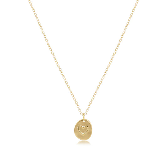 16" Necklace Gold | Inspire Love Small Gold Charm