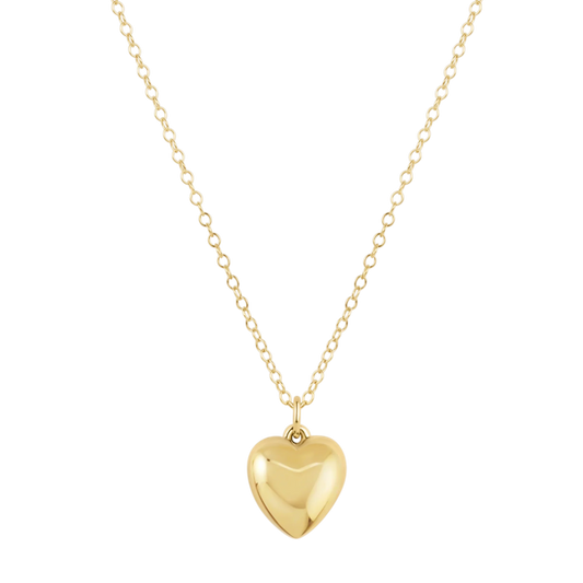 16" Necklace Gold | Love Plush Gold Charm
