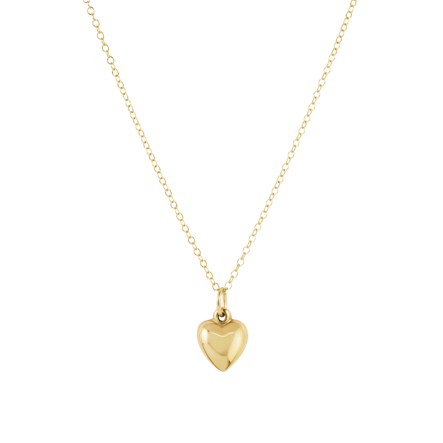 16" Necklace Gold | Love Plush Small Gold Charm