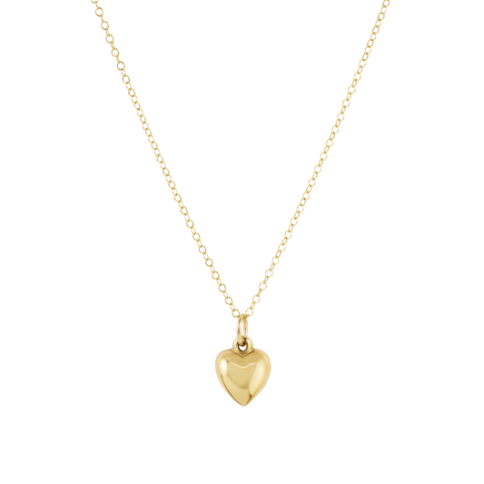 16" Necklace Gold | Love Plush Small Gold Charm