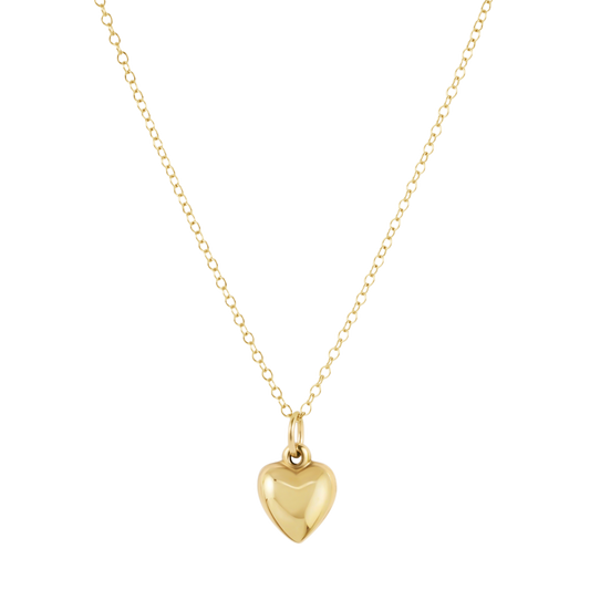 egirl | 14" Necklace Gold | Love Plush Small Gold Charm