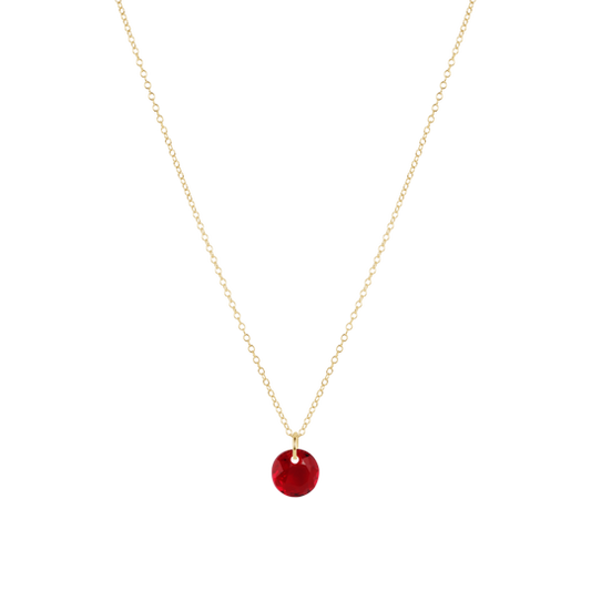 16" Necklace Gold | Reflection Small Charm | 01