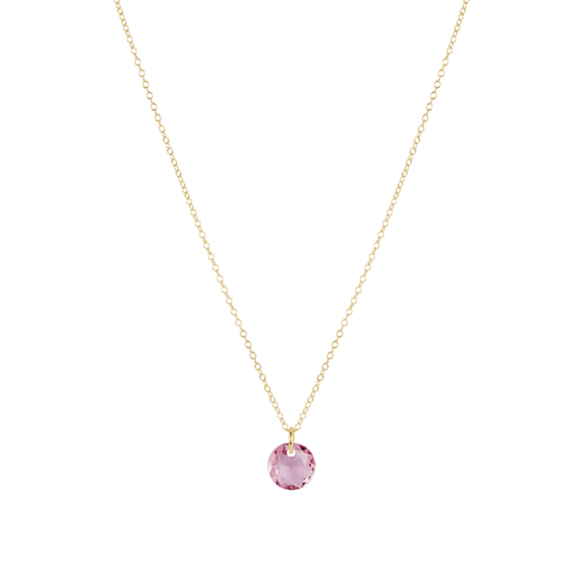 16" Necklace Gold | Reflection Small Charm | 02