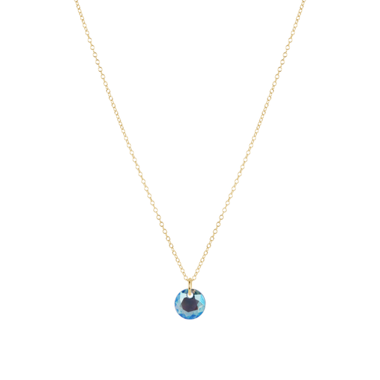 16" Necklace Gold | Reflection Small Charm | 03