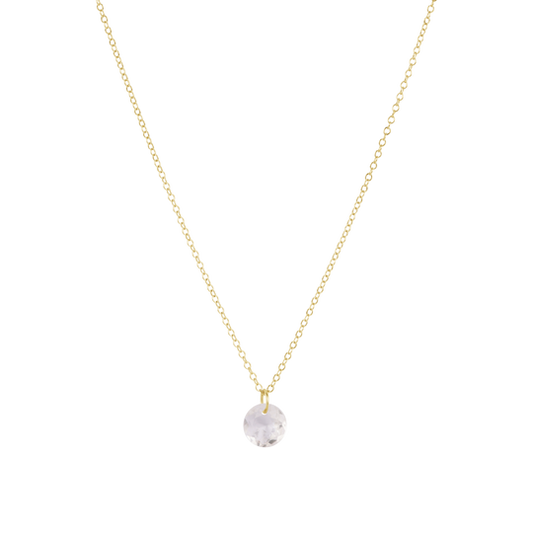 16" Necklace Gold | Reflection Small Charm | 04