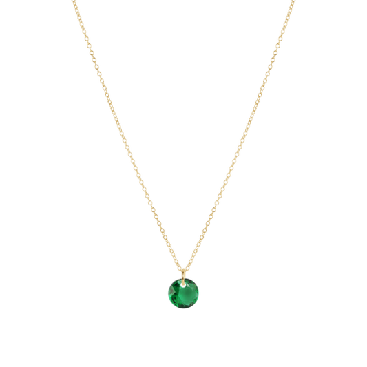 16" Necklace Gold | Reflection Small Charm | 05