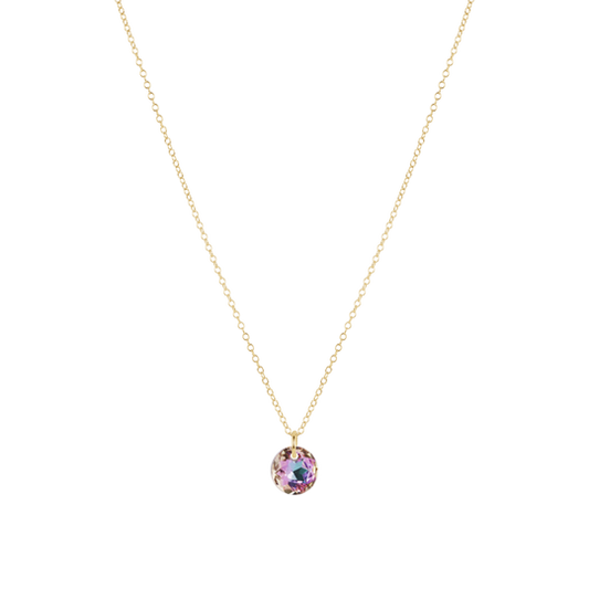 16" Necklace Gold | Reflection Small Charm | 06