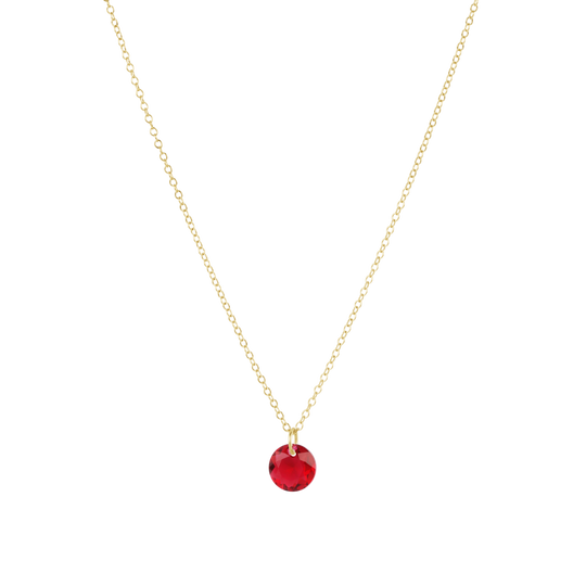 16" Necklace Gold | Reflection Small Charm | 07