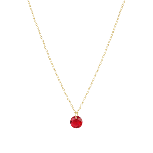 16" Necklace Gold | Reflection Small Charm | 07