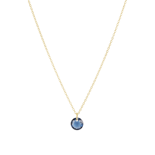 16" Necklace Gold | Reflection Small Charm | 09