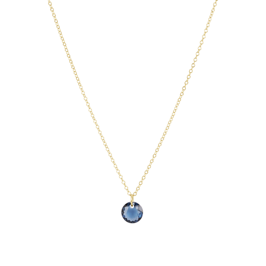 16" Necklace Gold | Reflection Small Charm | 09