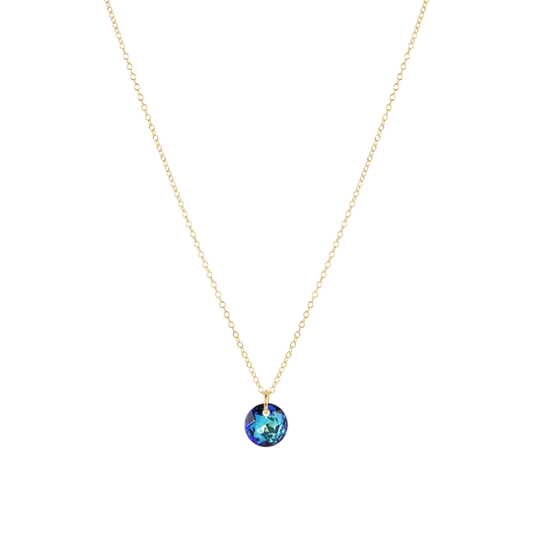 16" Necklace Gold | Reflection Small Charm | 12