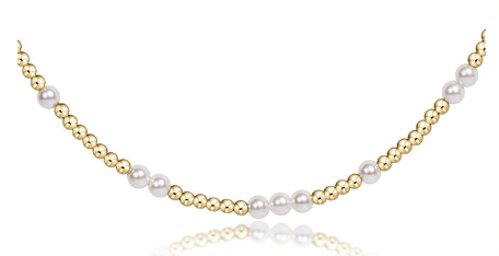 17" Choker | Hope Unwritten 3mm | Pearl