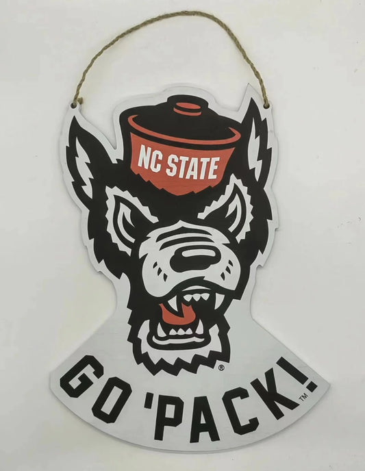 Wooden Door Hanger | N.C. State Mascot