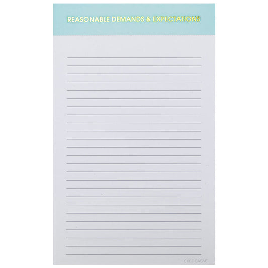 Notepad | Reasonable Demands & Expectations
