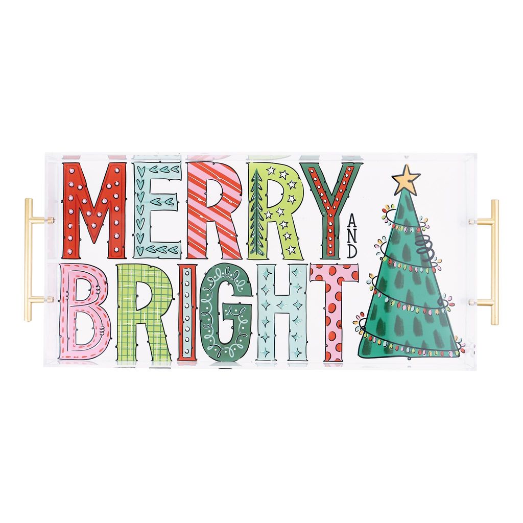 Colorful Merry and Bright | Acrylic Tray