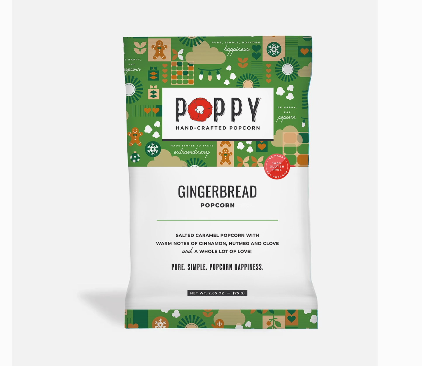 Popcorn Snack Bag | Gingerbread