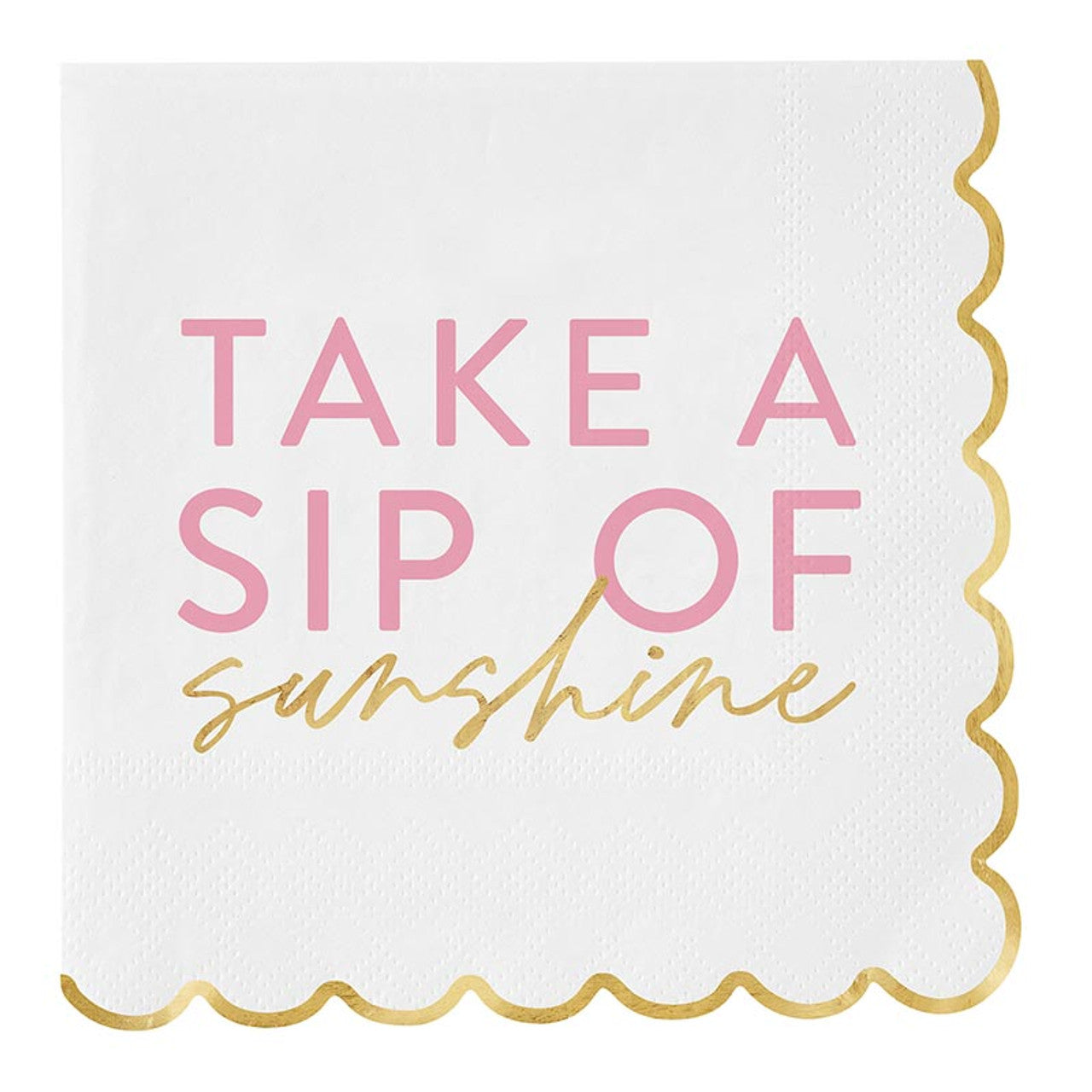Paper Napkin with Scallop - Sip of Sunshine