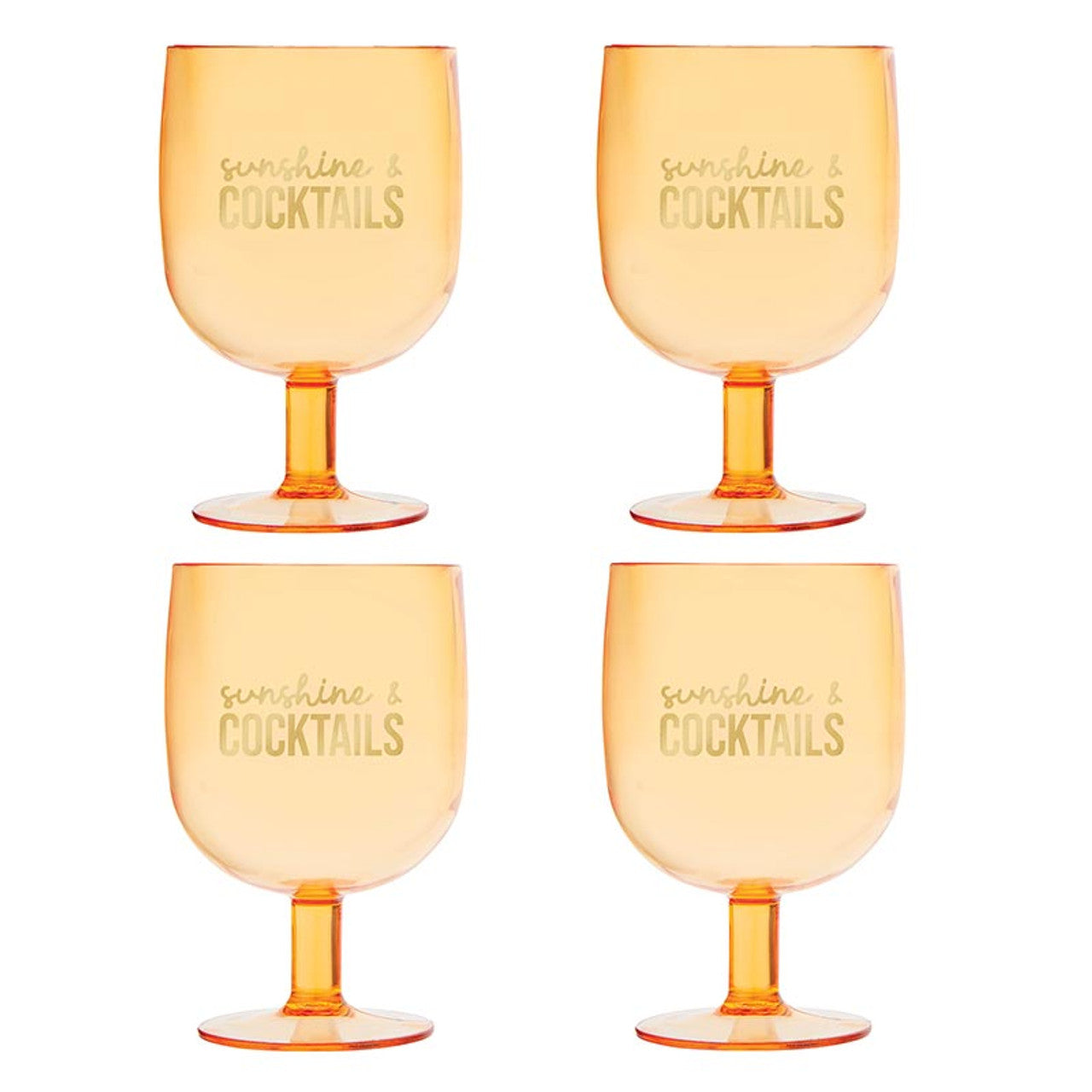 Stackable Wine Glasses | Sunshine & Cocktails | Set of 4