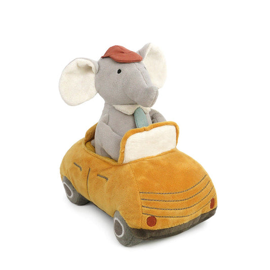 Elephant and Yellow Car Plush