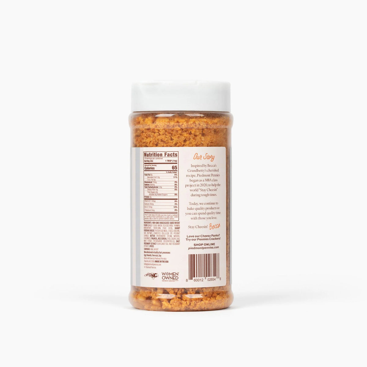 Piedmont Penny Cheesy Panko Shaker | 9oz