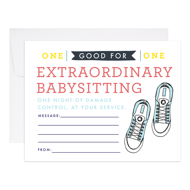 Babysitter Coupon Card