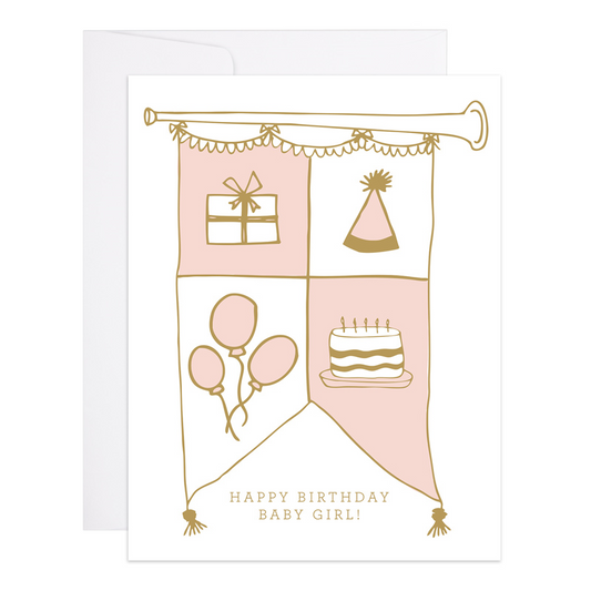 Baby Girl Birthday Card