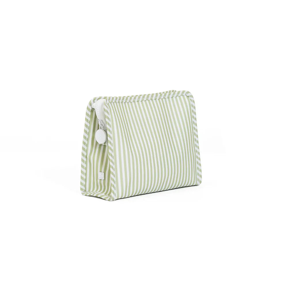 Medium Roadie Zip Pouch | Pimlico Stripe Sage