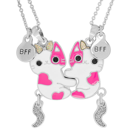 BFF Magnetic Cat Necklace Set