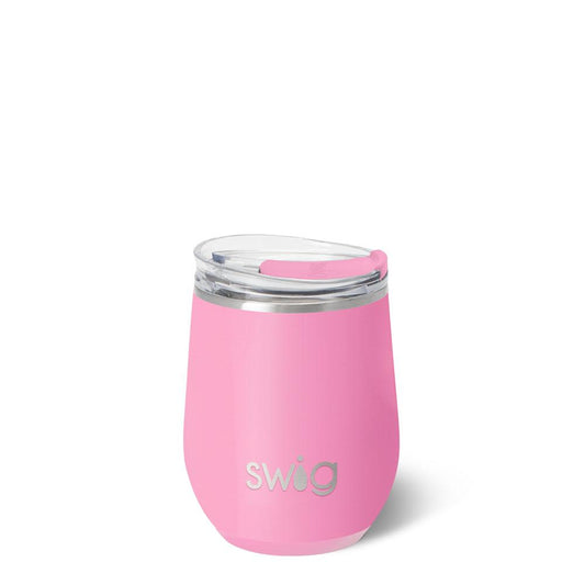 12oz Stemless Wine Cup | Shimmer Bubblegum