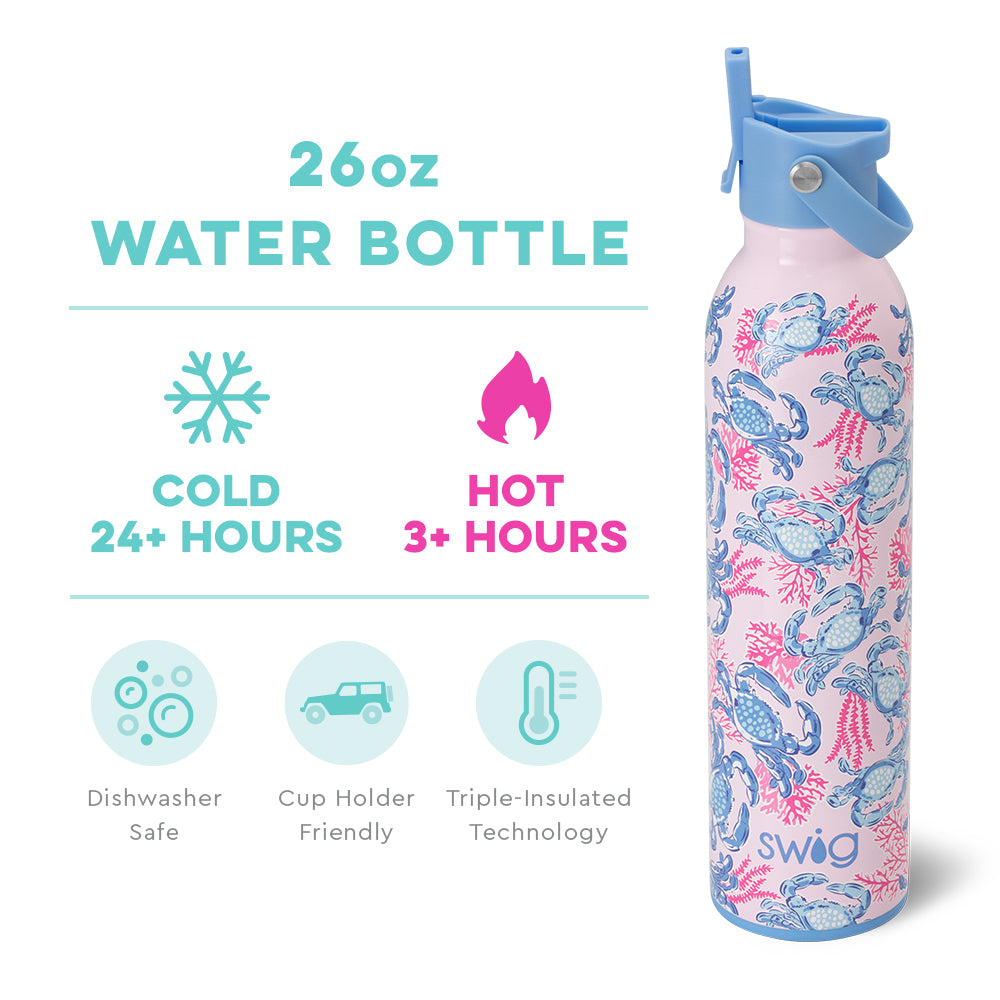 26oz Flip+Sip Water Bottle | Get Crackin'