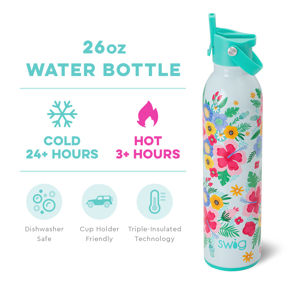 26oz Flip+Sip Water Bottle | Island Bloom