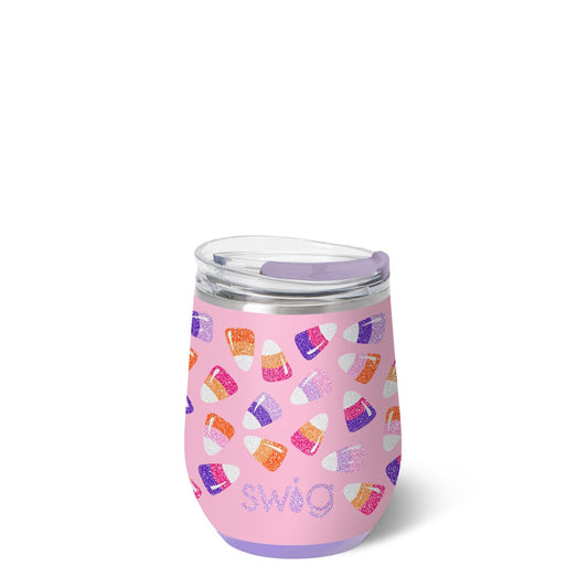 12oz Stemless Wine Cup | Candy Corn