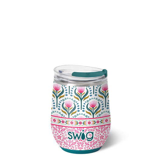 12oz Stemless Wine Cup | Lotus Bloom