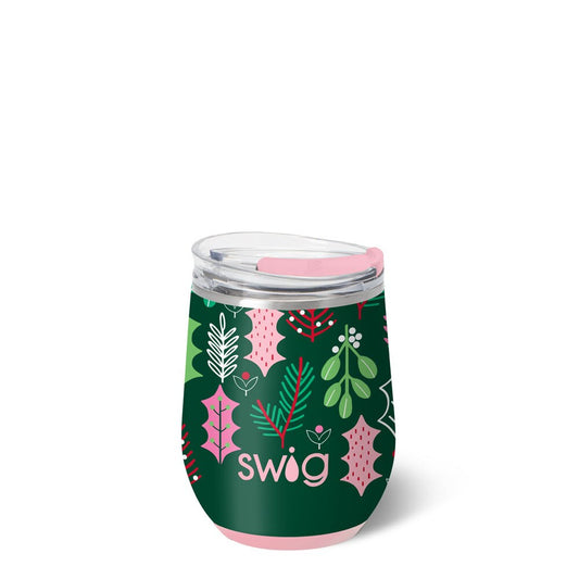 12oz Stemless Wine Cup | Merry Mistletoe