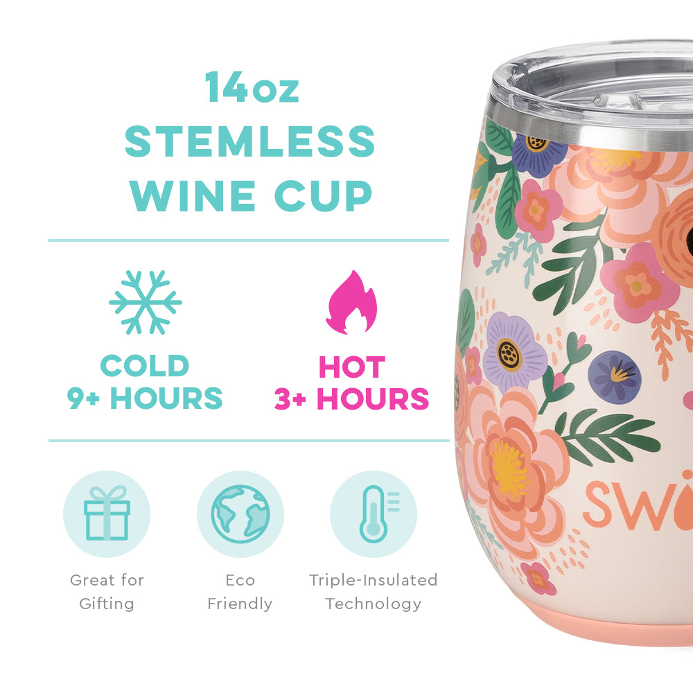 14oz Stemless Wine Cup | Full Bloom