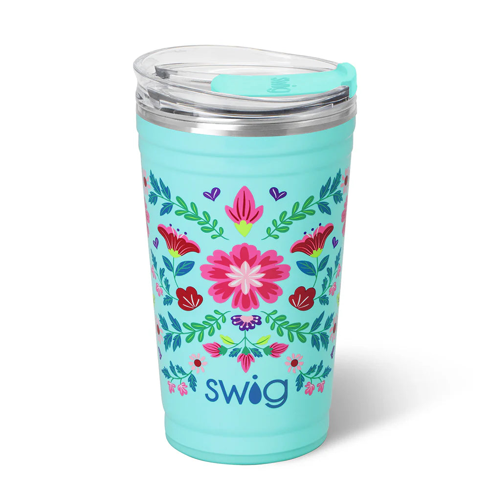 24oz Party Cup | Flora Azul