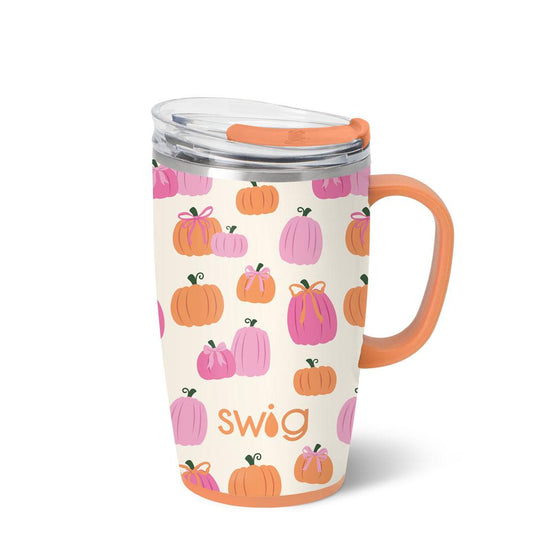 18oz Travel Mug | Pumpkins and Bows