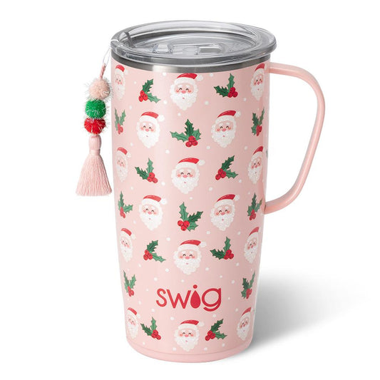 22oz Travel Mug | Holly Jolly