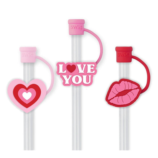 "a" Straw Topper Set | Sweethearts
