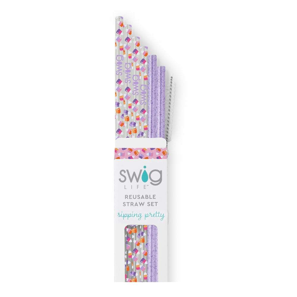 Reusable Straw Set | Candy Corn