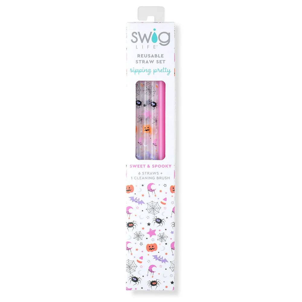 Reusable Straw Set | Sweet and Spooky + Pink