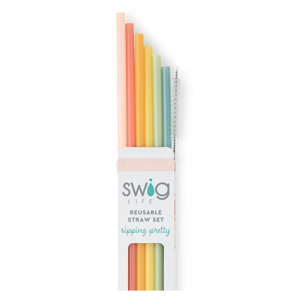 Reusable Straw Set | Good Vibrations Rainbow