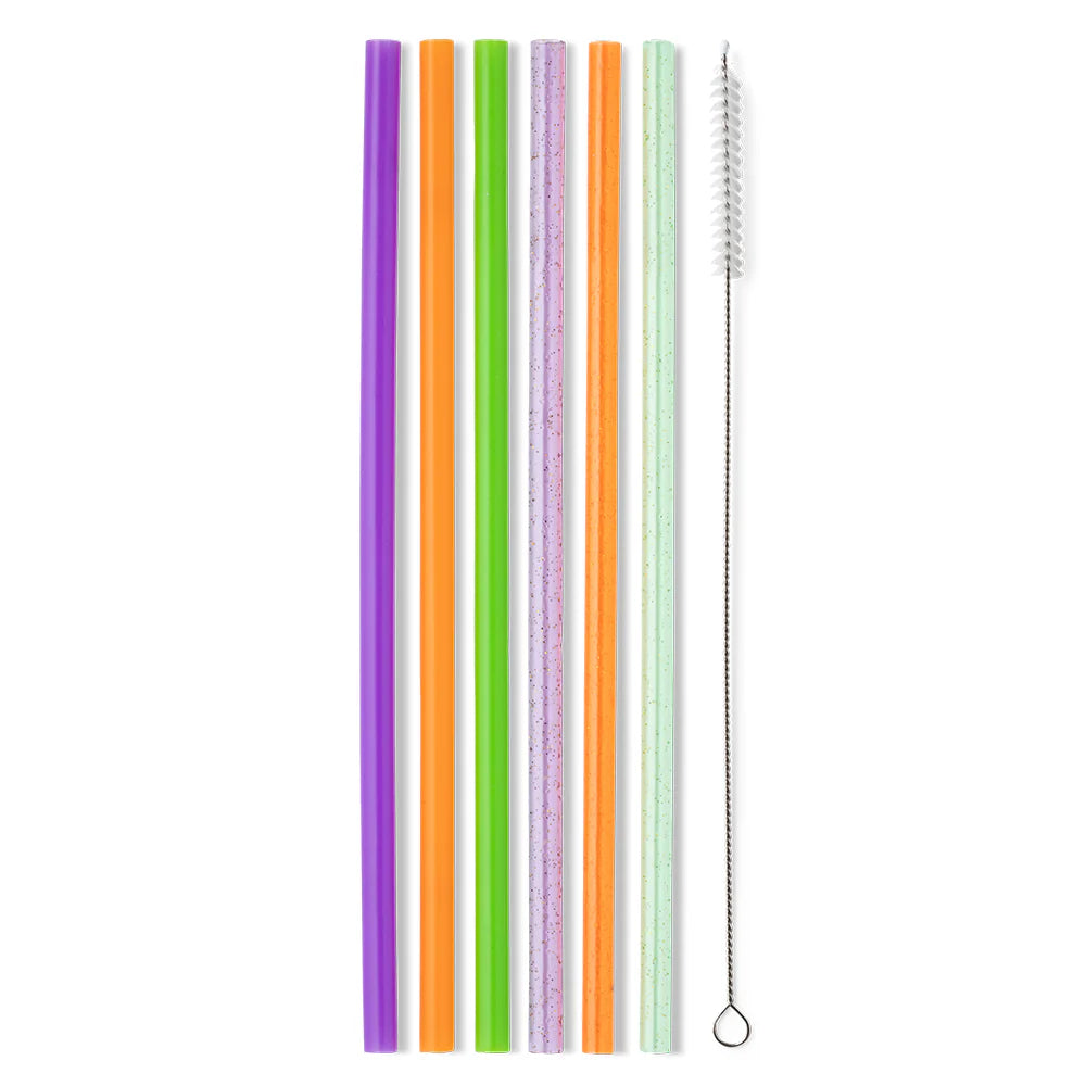 Reusable Straw Set | Halloween Glitter