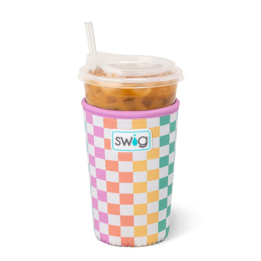 22oz Iced Cup Coolie | Check Mate