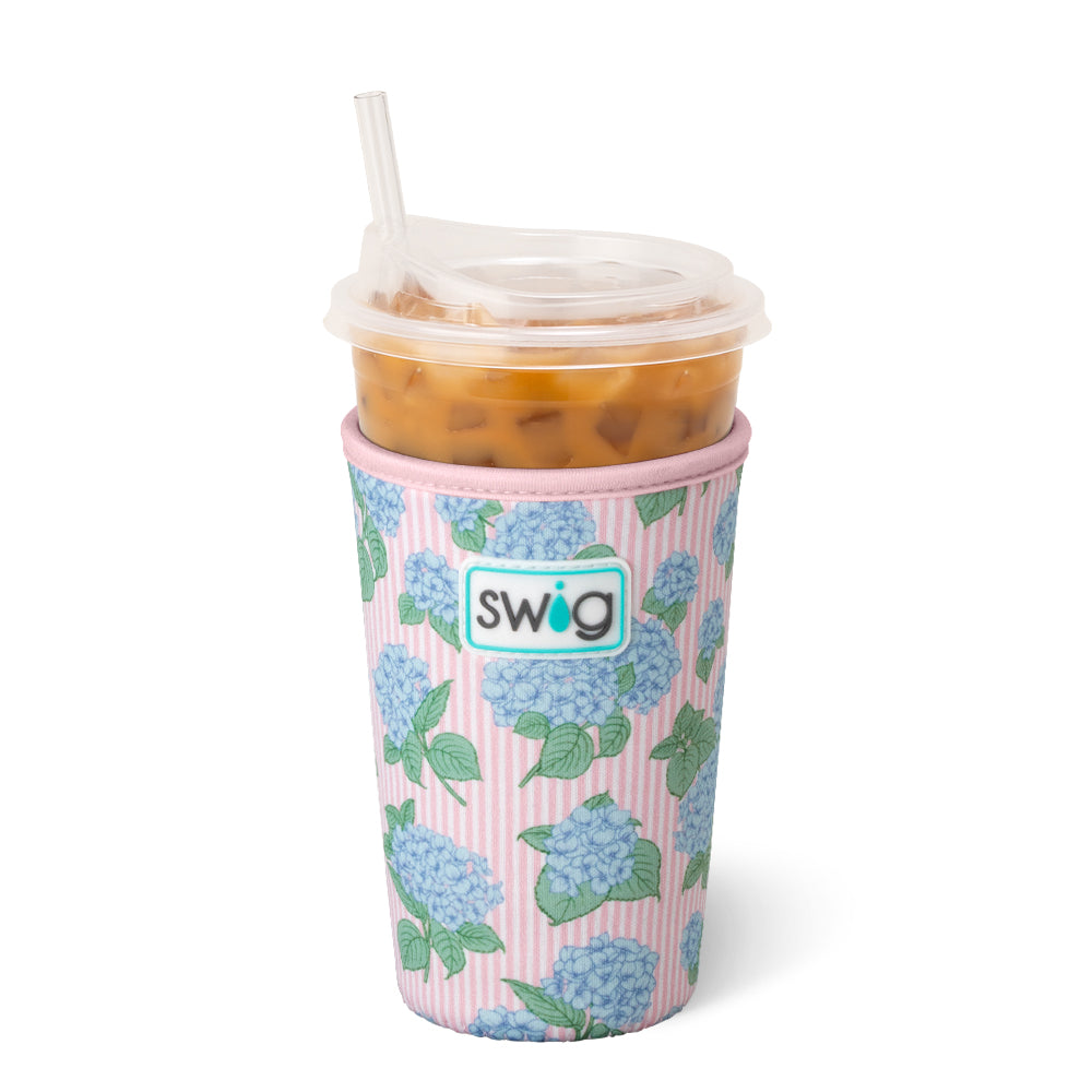 Medium Iced Cup Coolie | Hydrangeas